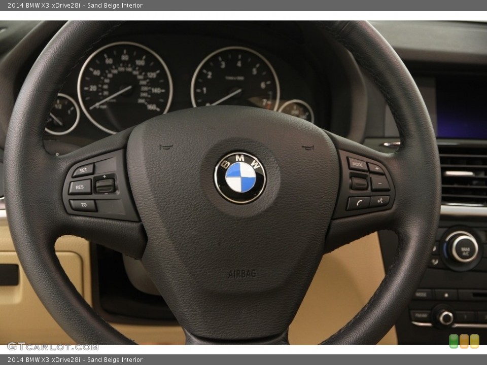 Sand Beige Interior Steering Wheel for the 2014 BMW X3 xDrive28i #120695819