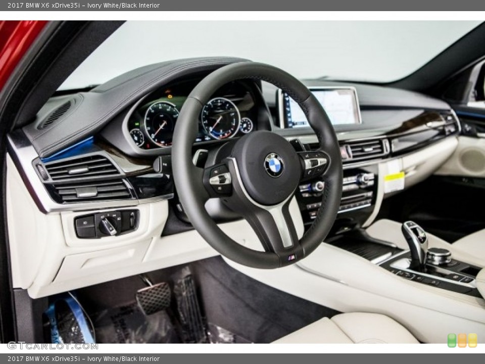 Ivory White/Black Interior Dashboard for the 2017 BMW X6 xDrive35i #120706889