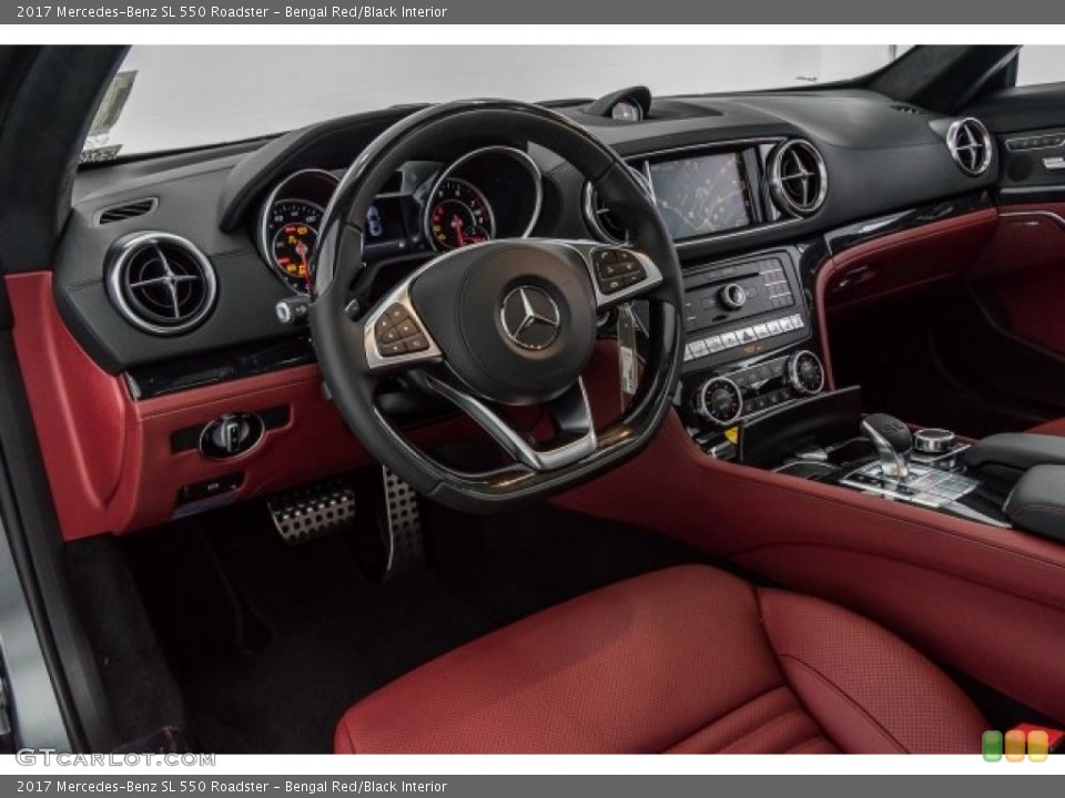 Bengal Red/Black Interior Dashboard for the 2017 Mercedes-Benz SL 550 Roadster #120713603