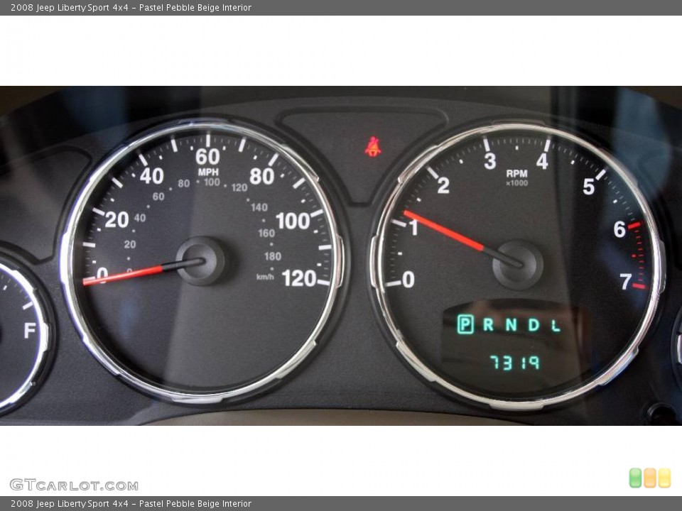 Pastel Pebble Beige Interior Gauges for the 2008 Jeep Liberty Sport 4x4 #12071735