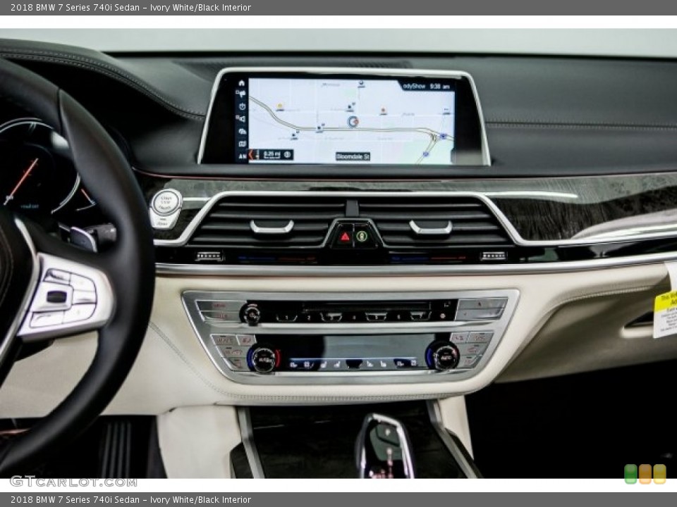 Ivory White/Black Interior Controls for the 2018 BMW 7 Series 740i Sedan #120721079