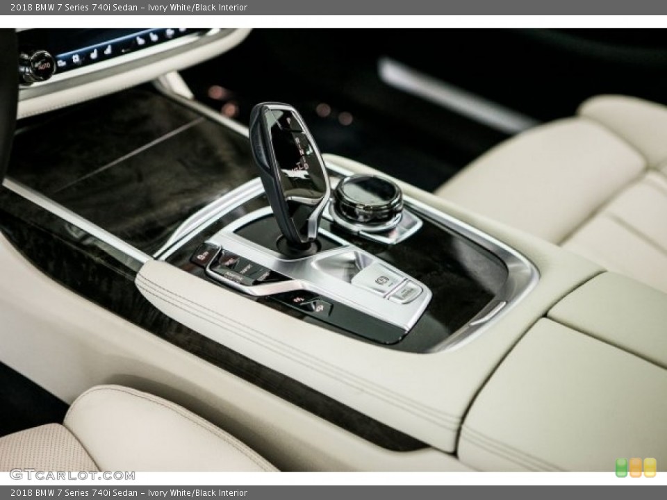 Ivory White/Black Interior Transmission for the 2018 BMW 7 Series 740i Sedan #120721103