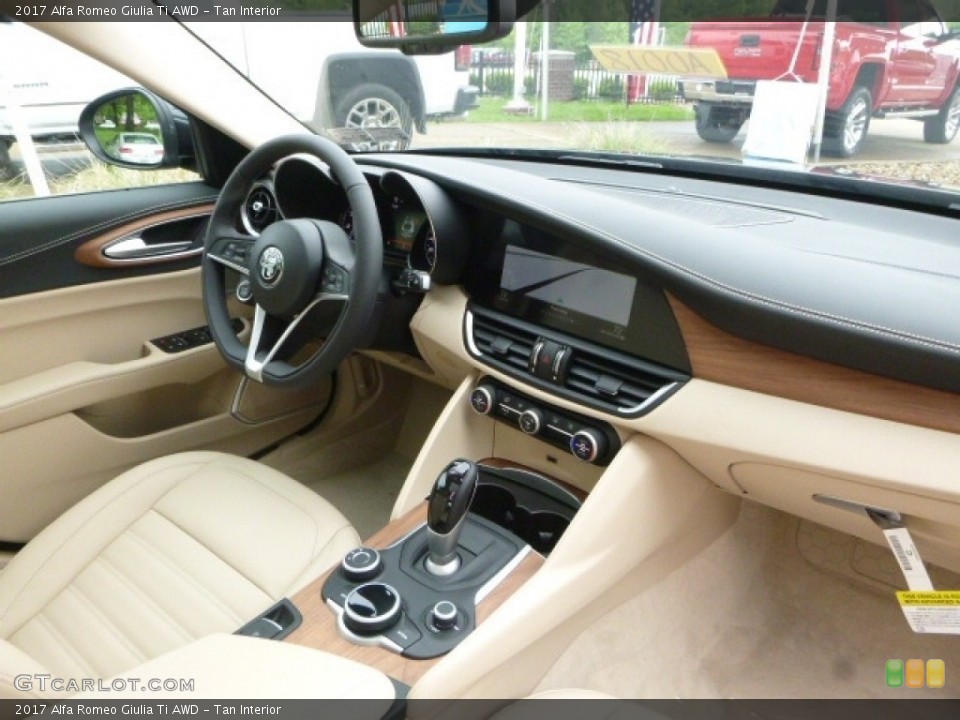 Tan Interior Dashboard for the 2017 Alfa Romeo Giulia Ti AWD #120722789