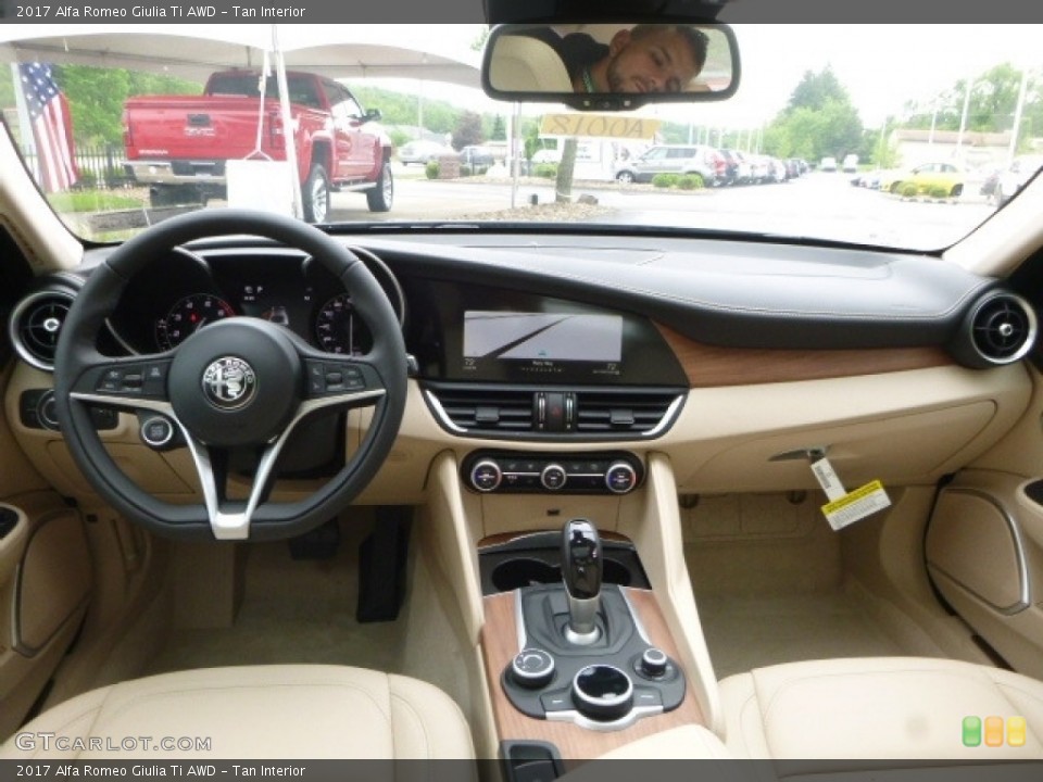 Tan Interior Dashboard for the 2017 Alfa Romeo Giulia Ti AWD #120722838