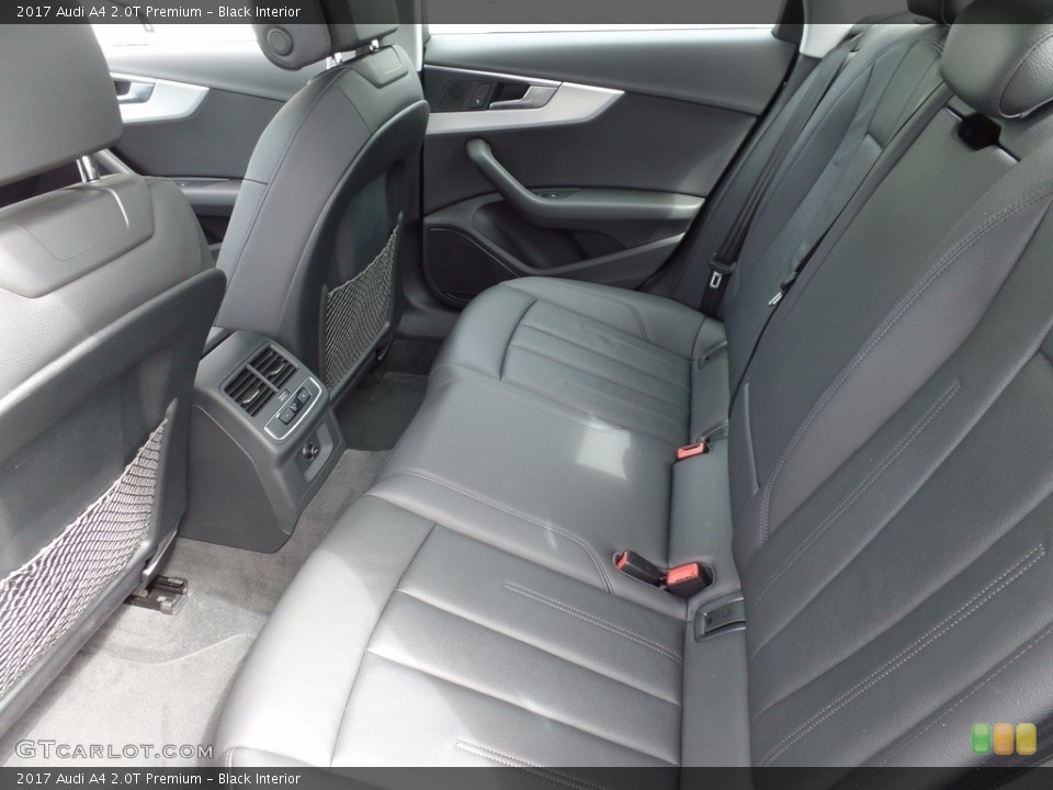 Black Interior Rear Seat for the 2017 Audi A4 2.0T Premium #120739916