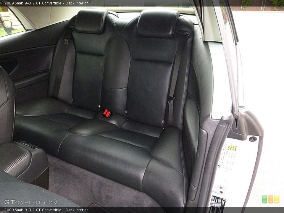 Black Interior Rear Seat for the 2009 Saab 9-3 2.0T Convertible #120743810