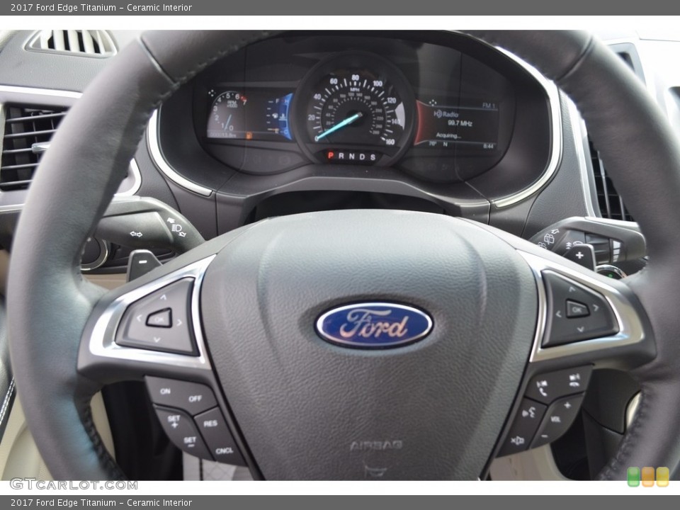 Ceramic Interior Steering Wheel for the 2017 Ford Edge Titanium #120743816