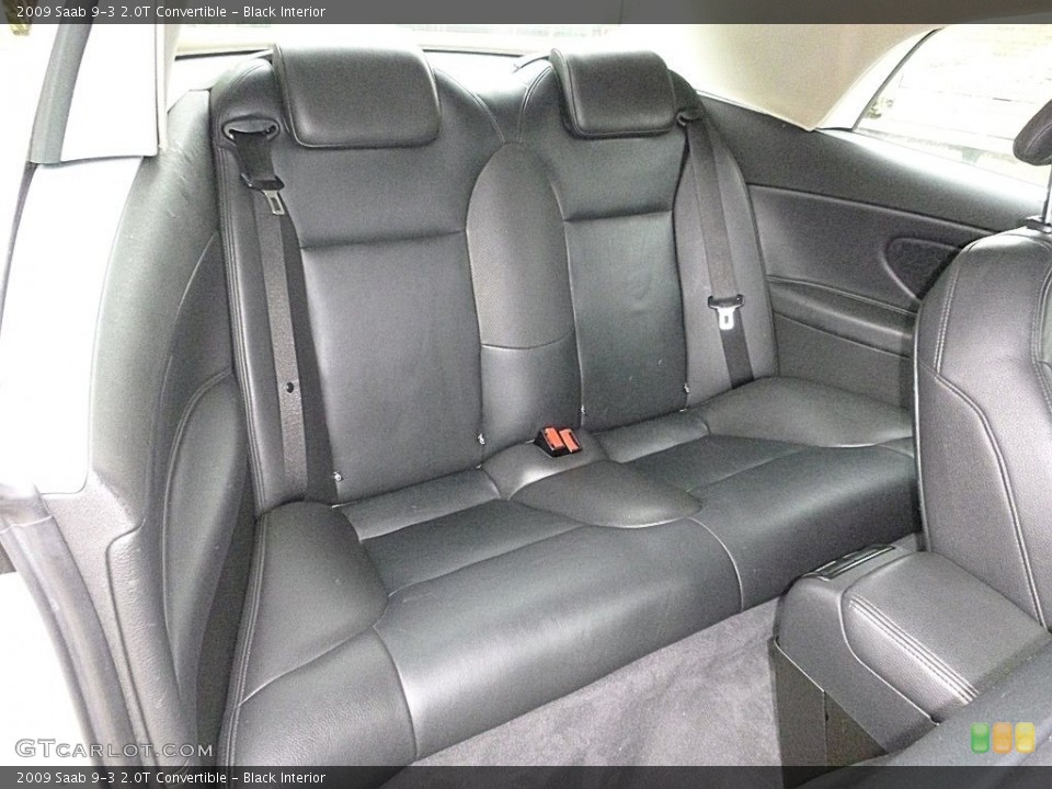 Black Interior Rear Seat for the 2009 Saab 9-3 2.0T Convertible #120743888