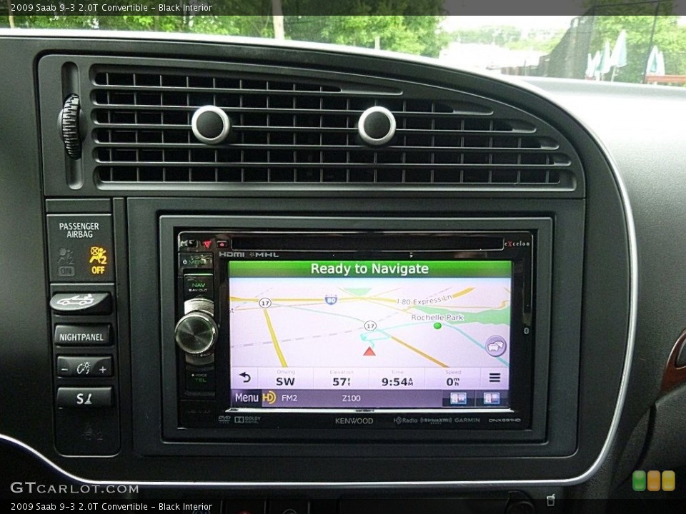 Black Interior Navigation for the 2009 Saab 9-3 2.0T Convertible #120743987