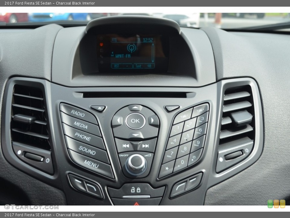Charcoal Black Interior Controls for the 2017 Ford Fiesta SE Sedan #120744473