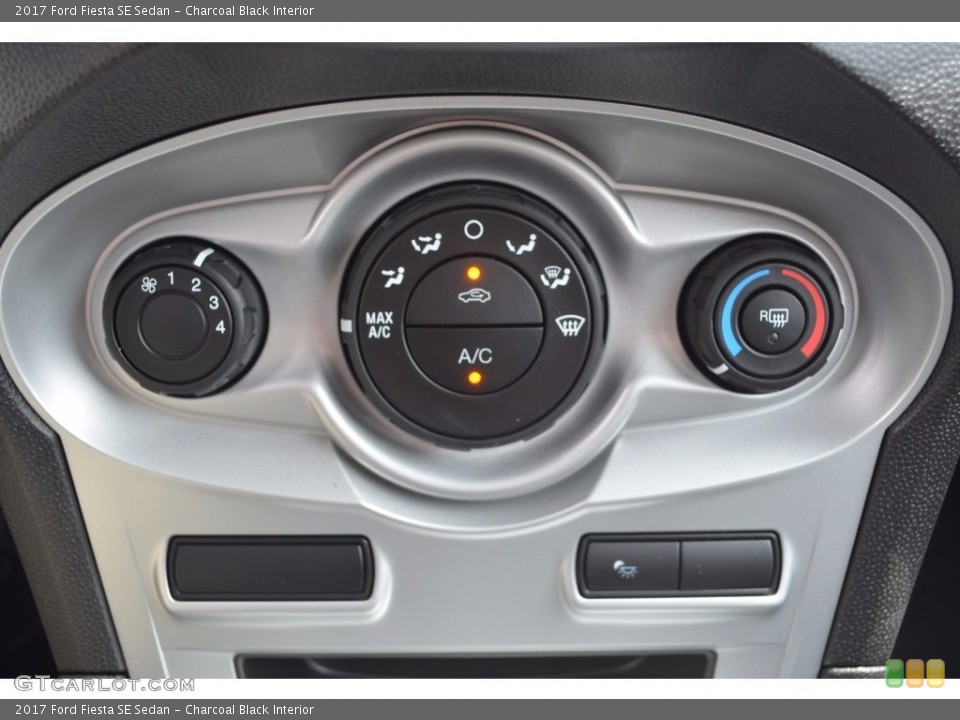 Charcoal Black Interior Controls for the 2017 Ford Fiesta SE Sedan #120744491