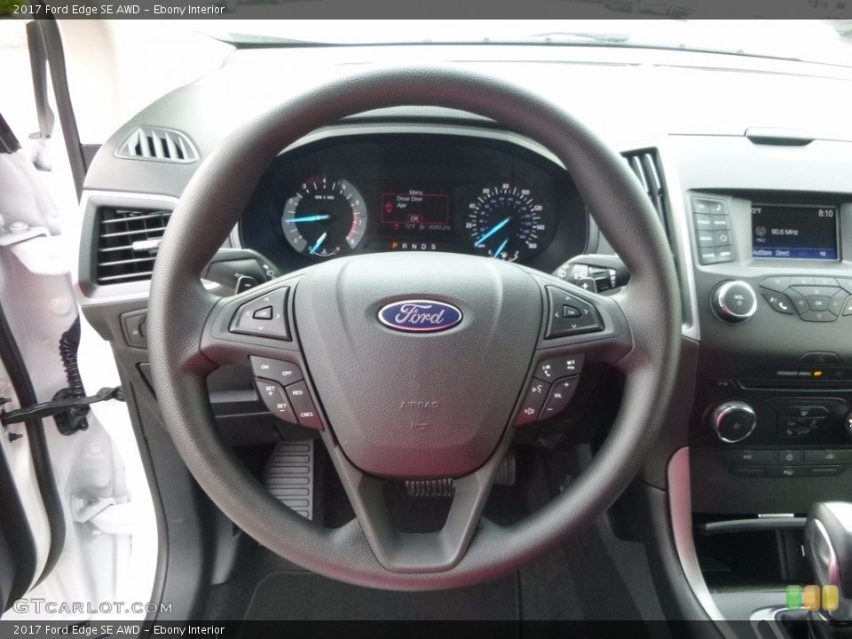 Ebony Interior Steering Wheel for the 2017 Ford Edge SE AWD #120759046