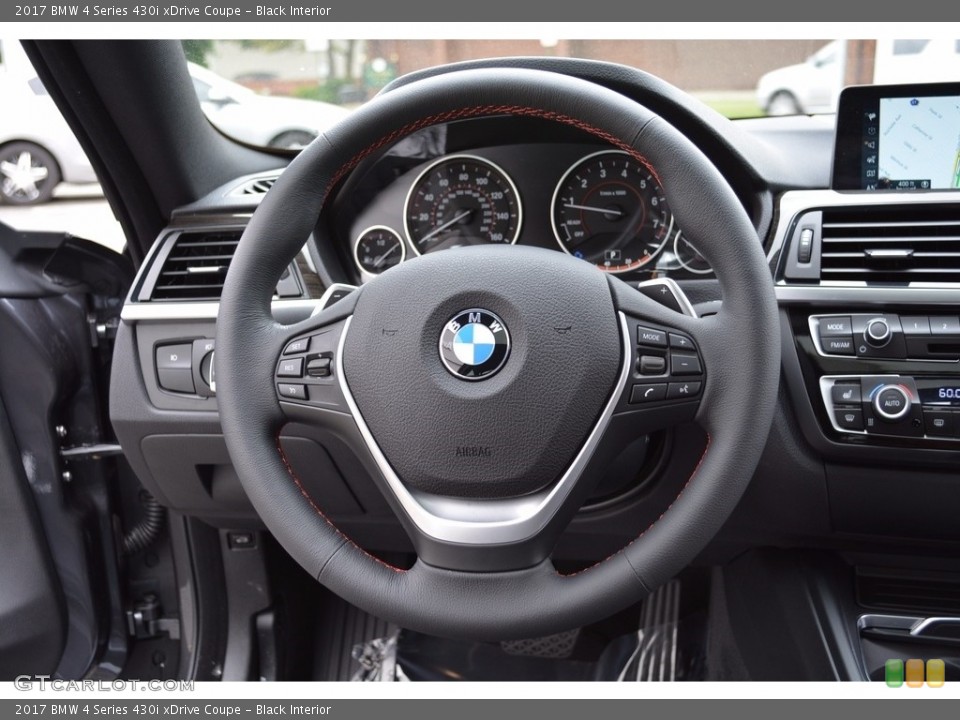 Black Interior Steering Wheel for the 2017 BMW 4 Series 430i xDrive Coupe #120759352