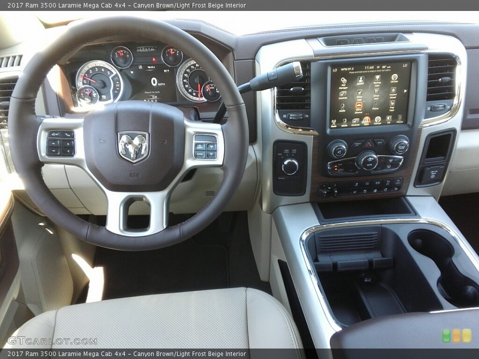 Canyon Brown/Light Frost Beige Interior Dashboard for the 2017 Ram 3500 Laramie Mega Cab 4x4 #120766729