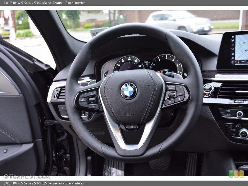 Black Interior Steering Wheel for the 2017 BMW 5 Series 530i xDrive Sedan #120770500