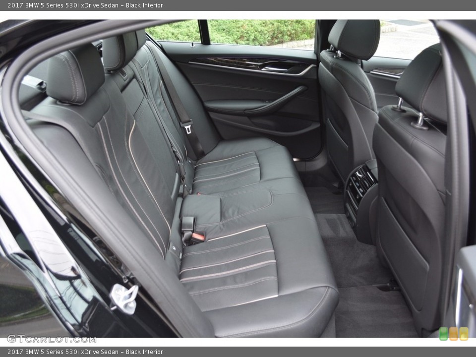 Black Interior Rear Seat for the 2017 BMW 5 Series 530i xDrive Sedan #120770569