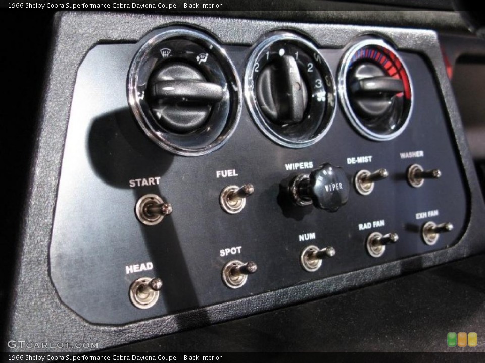 Black Interior Controls for the 1966 Shelby Cobra Superformance Cobra Daytona Coupe #12077973