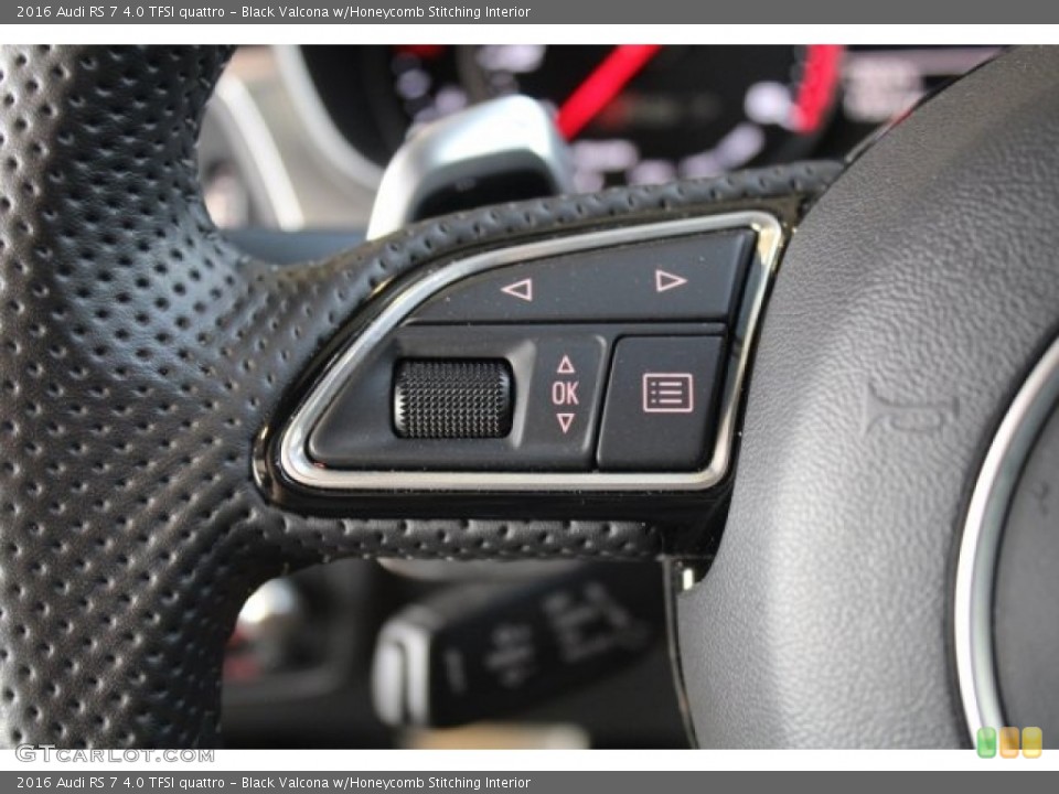 Black Valcona w/Honeycomb Stitching Interior Controls for the 2016 Audi RS 7 4.0 TFSI quattro #120784989