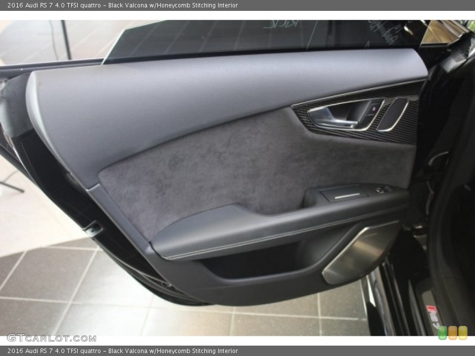 Black Valcona w/Honeycomb Stitching Interior Door Panel for the 2016 Audi RS 7 4.0 TFSI quattro #120785052