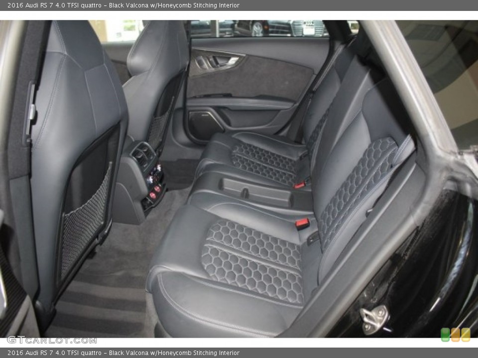 Black Valcona w/Honeycomb Stitching Interior Rear Seat for the 2016 Audi RS 7 4.0 TFSI quattro #120785073