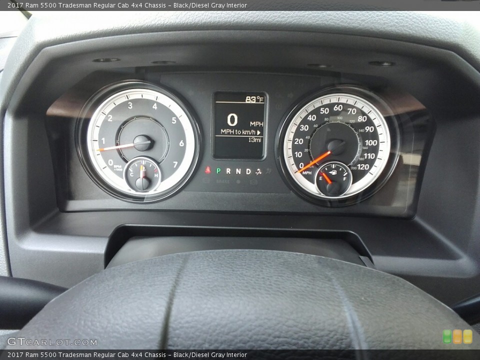 Black/Diesel Gray Interior Gauges for the 2017 Ram 5500 Tradesman Regular Cab 4x4 Chassis #120791532
