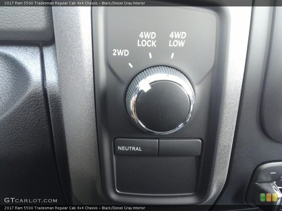 Black/Diesel Gray Interior Controls for the 2017 Ram 5500 Tradesman Regular Cab 4x4 Chassis #120791589