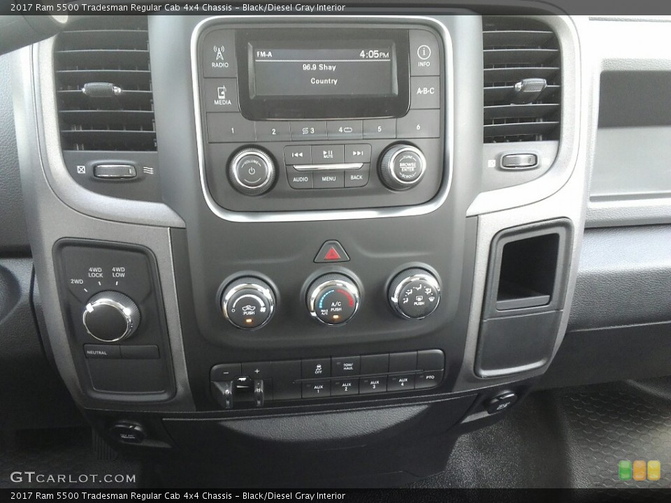 Black/Diesel Gray Interior Controls for the 2017 Ram 5500 Tradesman Regular Cab 4x4 Chassis #120791643