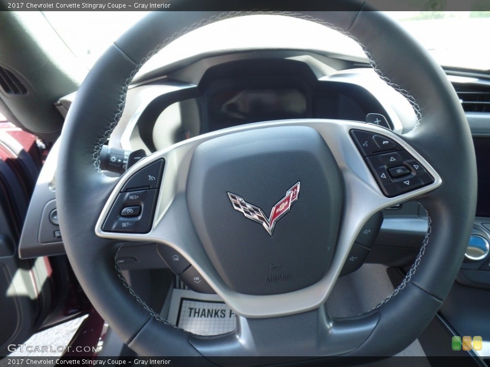 Gray Interior Steering Wheel for the 2017 Chevrolet Corvette Stingray Coupe #120795972
