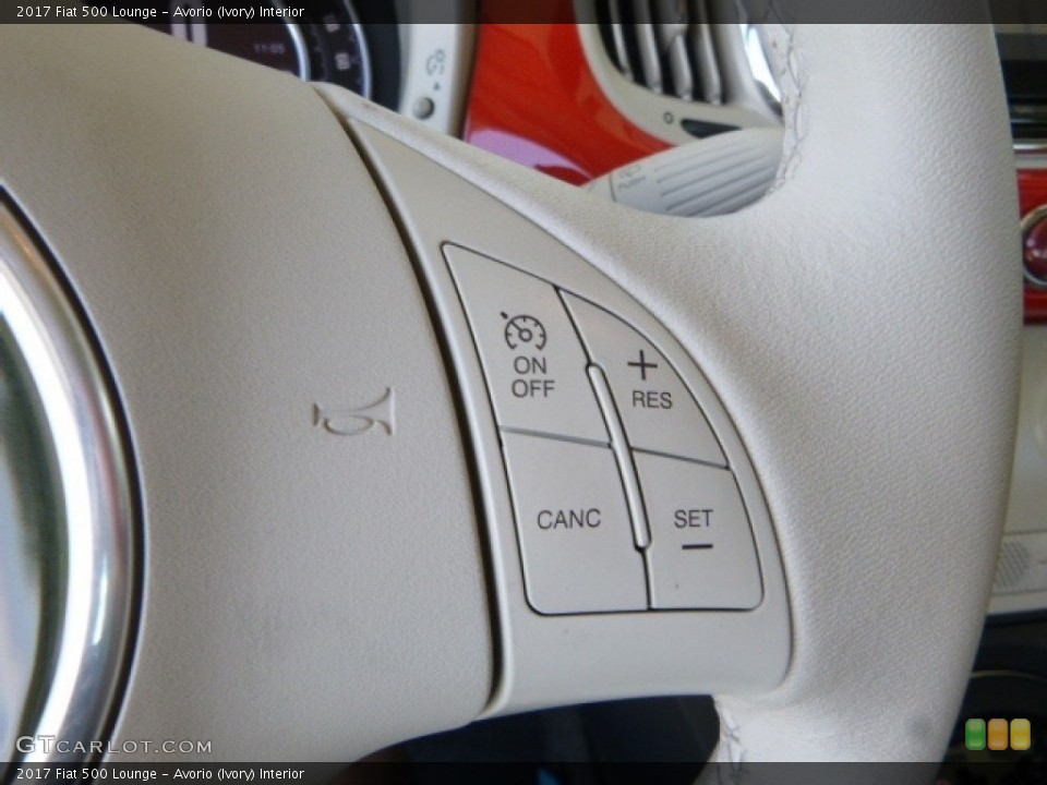 Avorio (Ivory) Interior Controls for the 2017 Fiat 500 Lounge #120809511