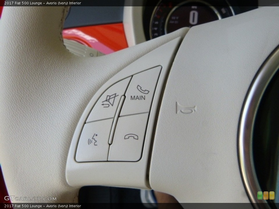 Avorio (Ivory) Interior Controls for the 2017 Fiat 500 Lounge #120809535
