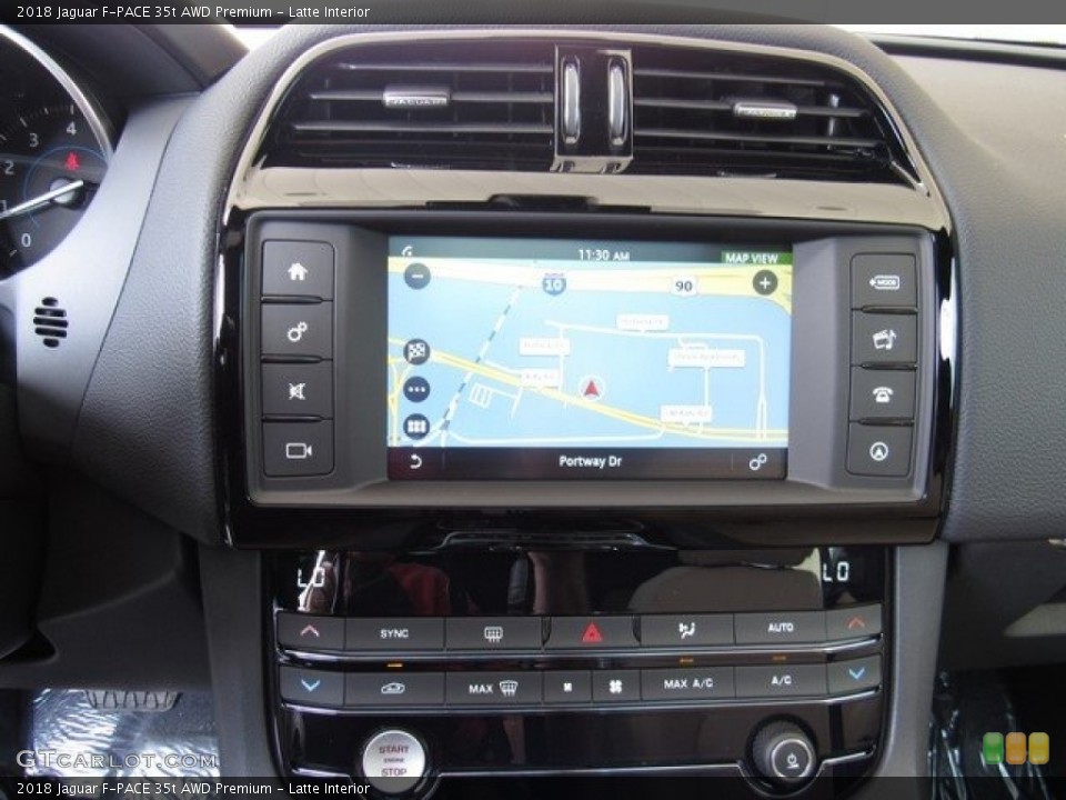 Latte Interior Navigation for the 2018 Jaguar F-PACE 35t AWD Premium #120866818