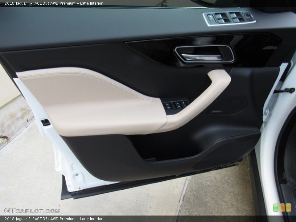 Latte Interior Door Panel for the 2018 Jaguar F-PACE 35t AWD Premium #120867434