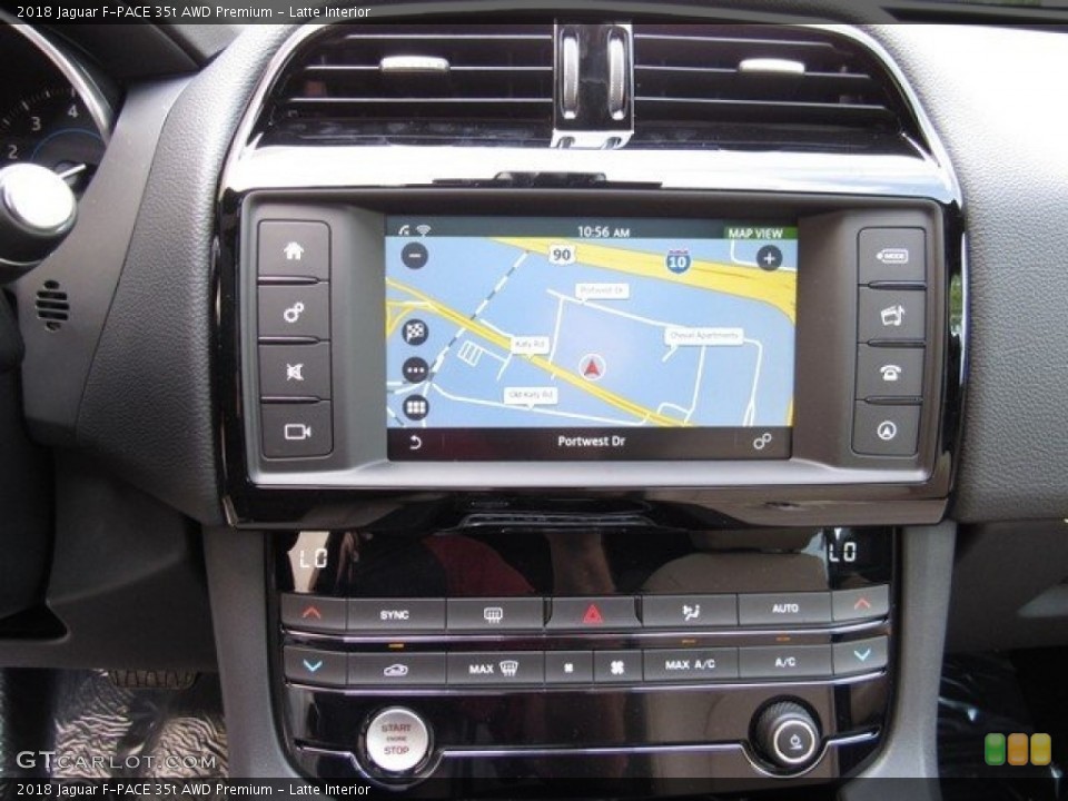 Latte Interior Navigation for the 2018 Jaguar F-PACE 35t AWD Premium #120867467