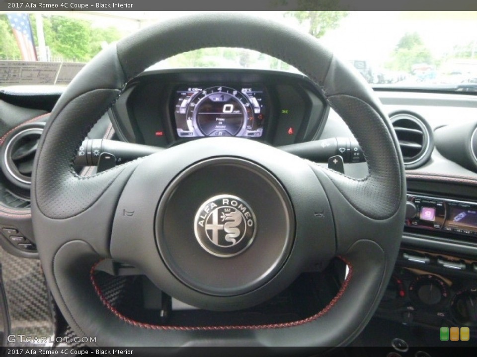 Black Interior Steering Wheel for the 2017 Alfa Romeo 4C Coupe #120867527