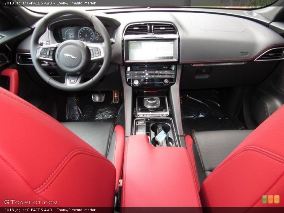 Ebony/Pimento Interior Dashboard for the 2018 Jaguar F-PACE S AWD #120867554