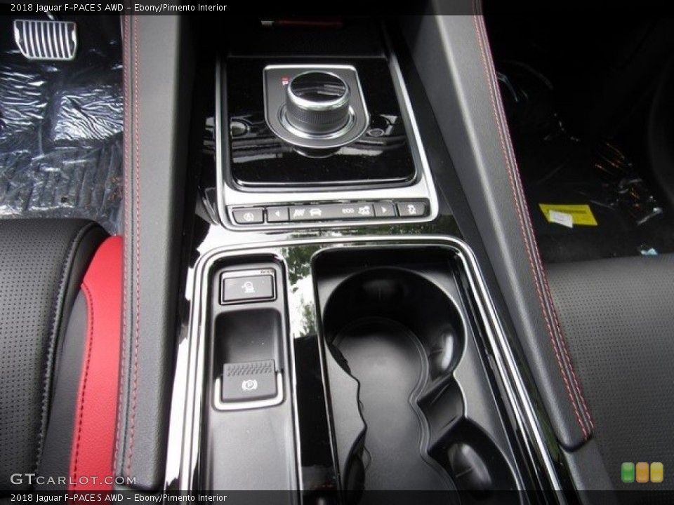 Ebony/Pimento Interior Controls for the 2018 Jaguar F-PACE S AWD #120867770