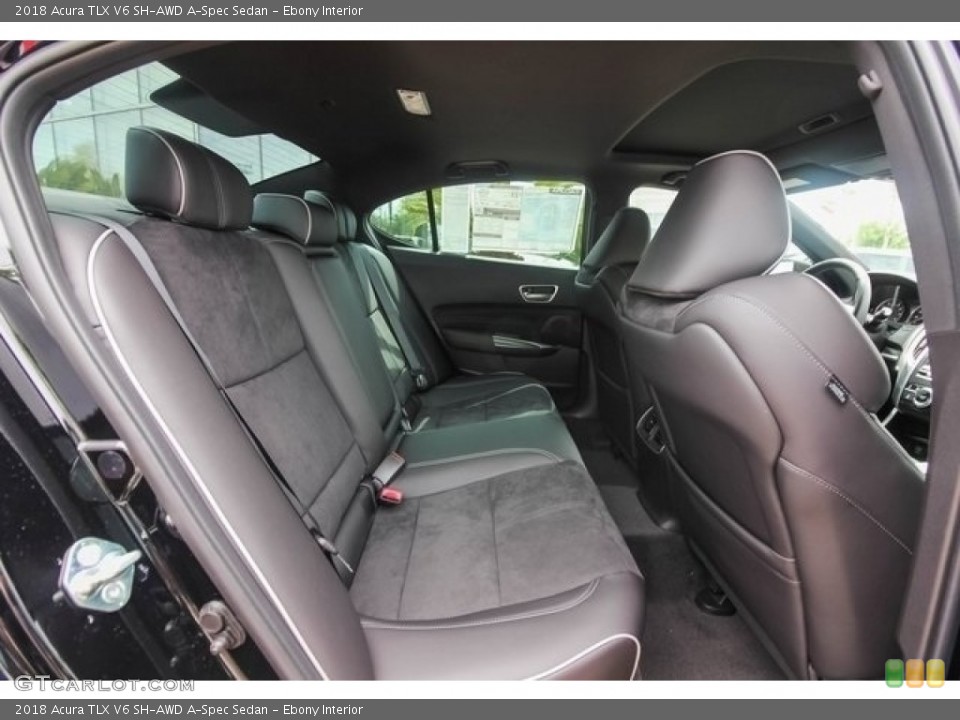 Ebony Interior Rear Seat for the 2018 Acura TLX V6 SH-AWD A-Spec Sedan #120882508