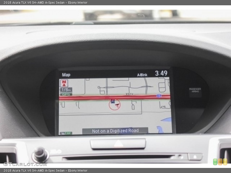 Ebony Interior Navigation for the 2018 Acura TLX V6 SH-AWD A-Spec Sedan #120882563