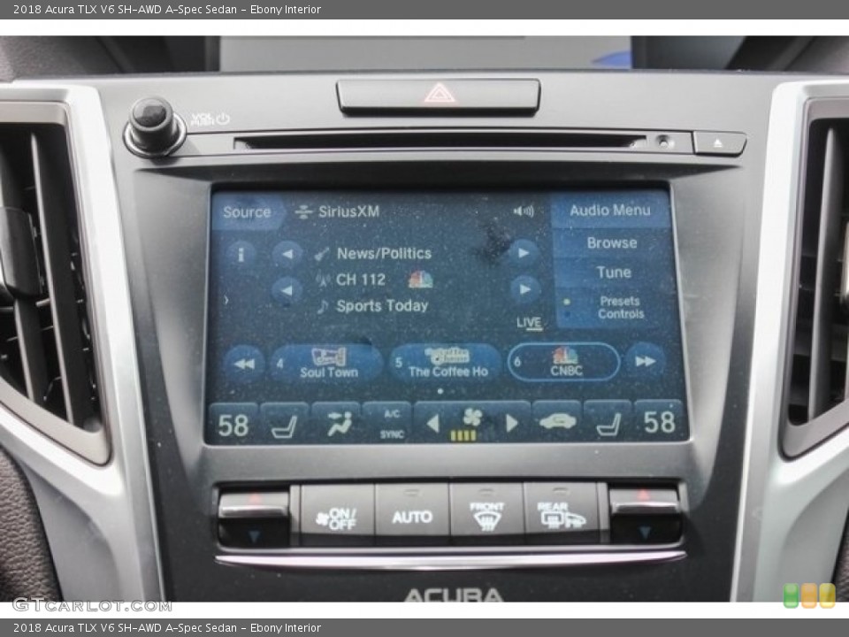 Ebony Interior Controls for the 2018 Acura TLX V6 SH-AWD A-Spec Sedan #120882569