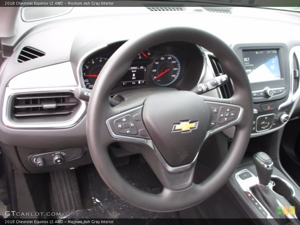Medium Ash Gray Interior Steering Wheel for the 2018 Chevrolet Equinox LS AWD #120884066