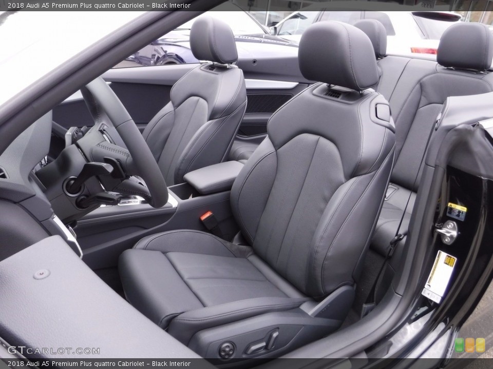 Black Interior Front Seat for the 2018 Audi A5 Premium Plus quattro Cabriolet #120891218