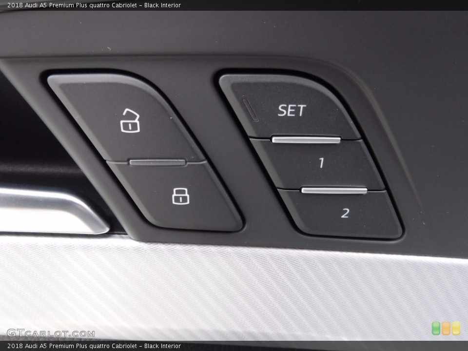 Black Interior Controls for the 2018 Audi A5 Premium Plus quattro Cabriolet #120891320