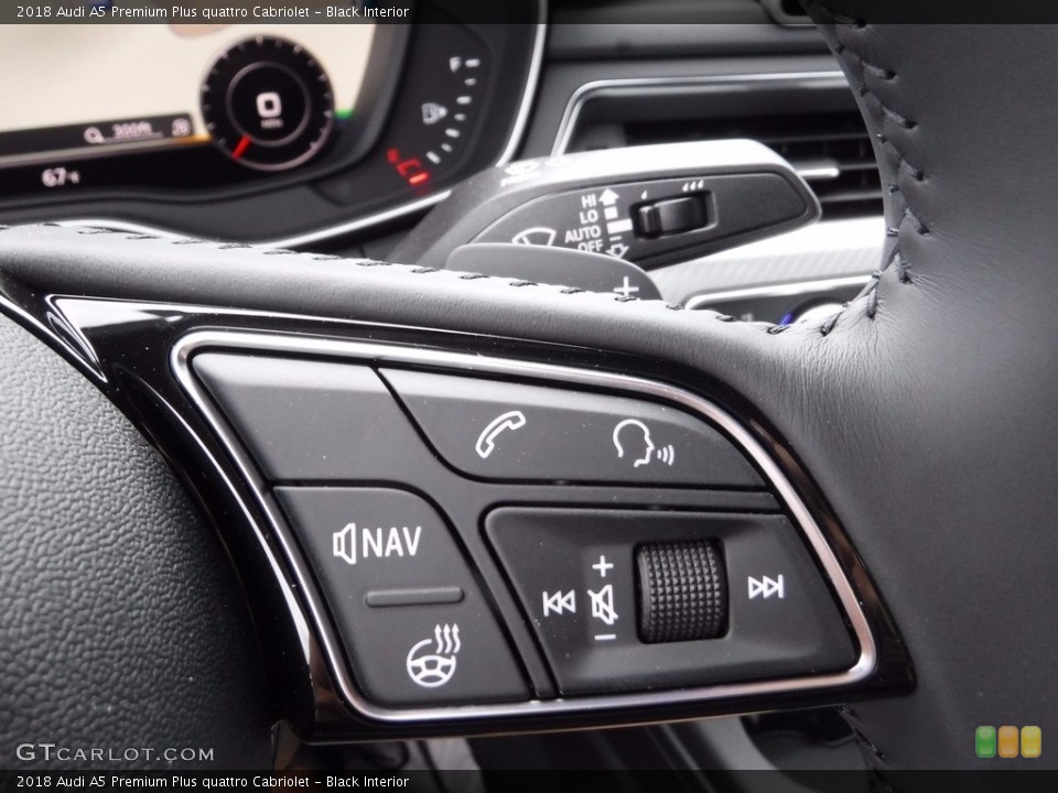 Black Interior Controls for the 2018 Audi A5 Premium Plus quattro Cabriolet #120891431
