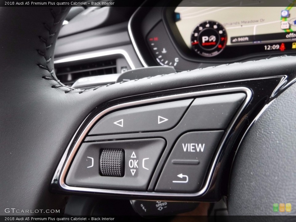 Black Interior Controls for the 2018 Audi A5 Premium Plus quattro Cabriolet #120891455