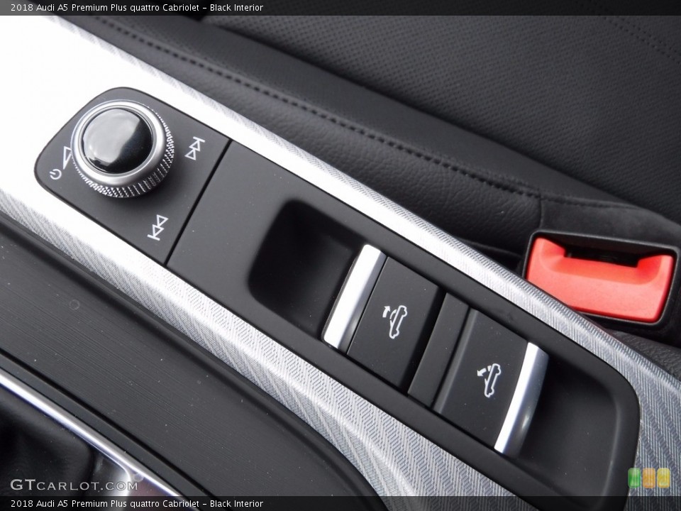 Black Interior Controls for the 2018 Audi A5 Premium Plus quattro Cabriolet #120891590