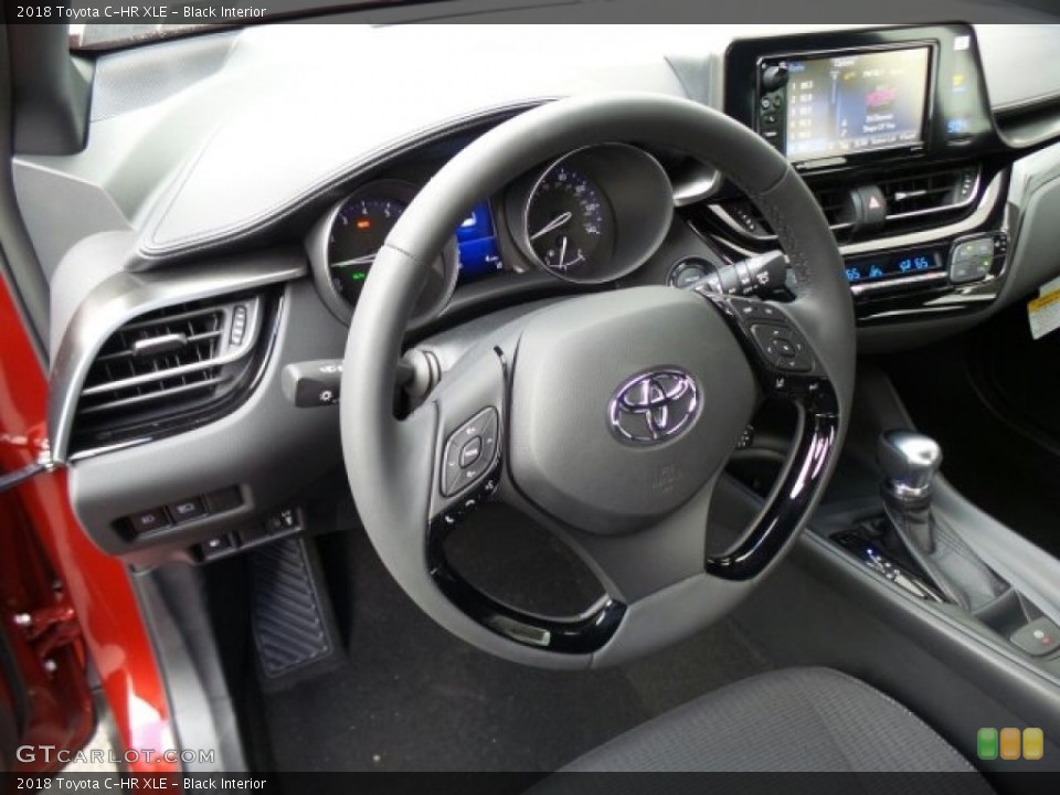 Black Interior Steering Wheel for the 2018 Toyota C-HR XLE #120898379