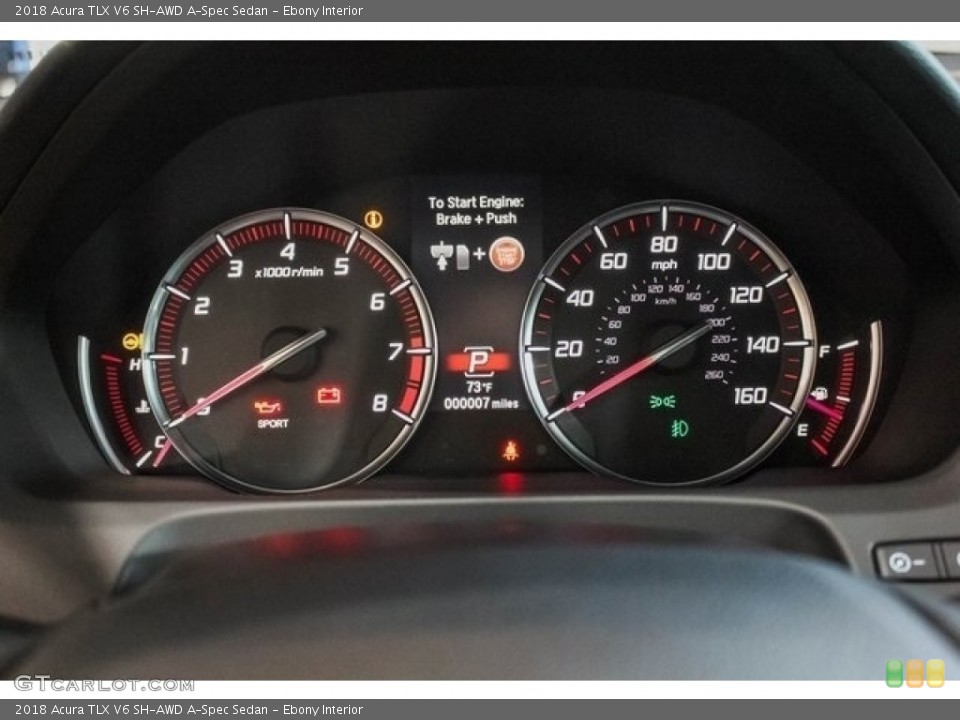 Ebony Interior Gauges for the 2018 Acura TLX V6 SH-AWD A-Spec Sedan #120903018