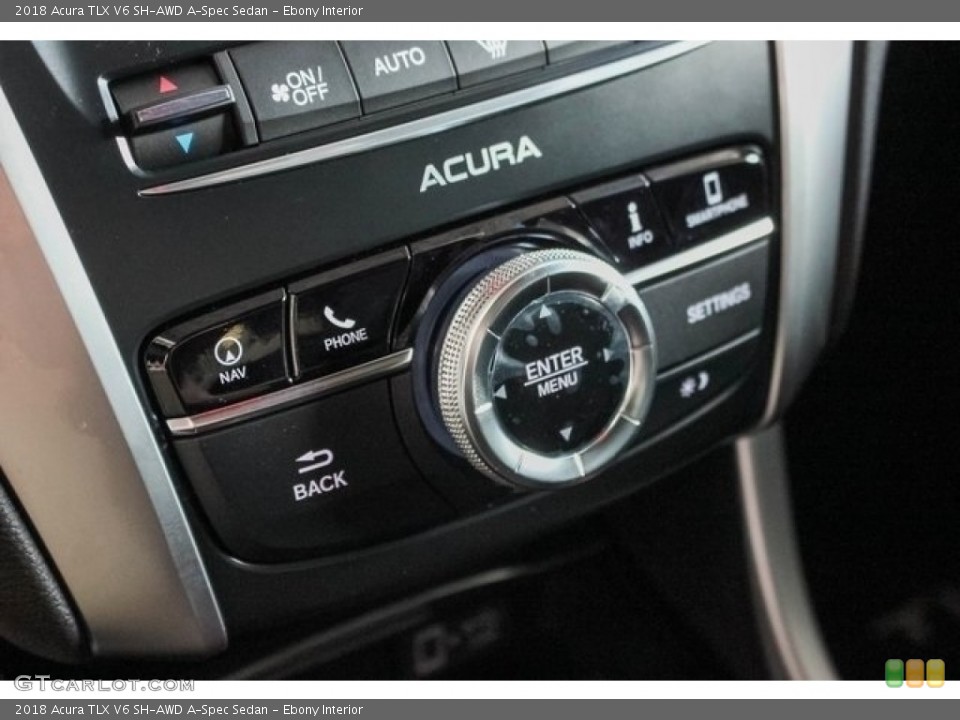 Ebony Interior Controls for the 2018 Acura TLX V6 SH-AWD A-Spec Sedan #120903053