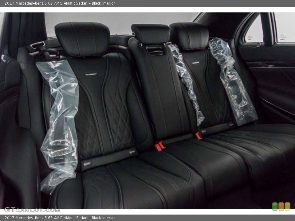 Black Interior Rear Seat for the 2017 Mercedes-Benz S 63 AMG 4Matic Sedan #120903191