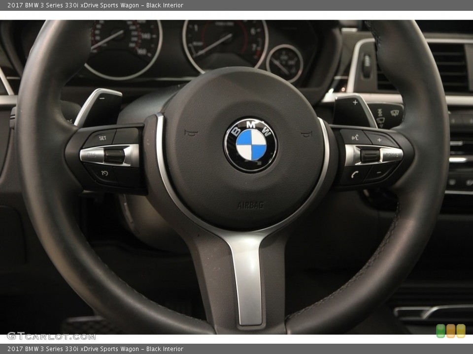 Black Interior Steering Wheel for the 2017 BMW 3 Series 330i xDrive Sports Wagon #120903263